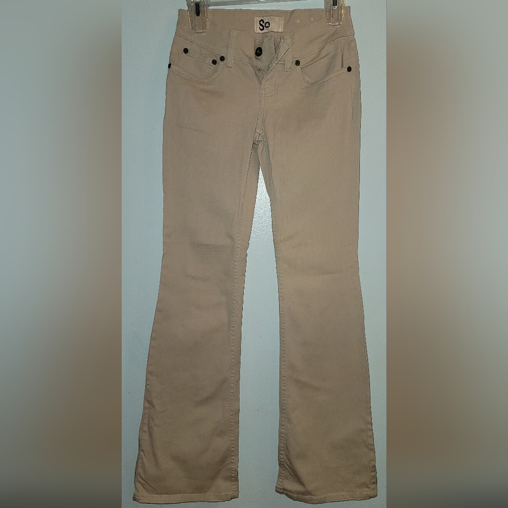 SO 5 pocket slacks pants beige tan size